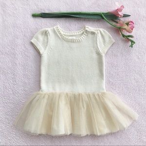Baby Gap Ivory Shimmer Tutu Short Sleeve Dress
